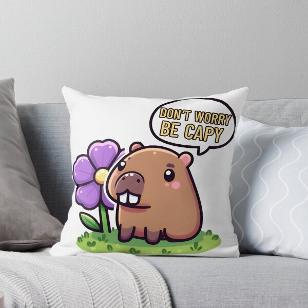 Item preview, Don't worry be capy Happy Capybara designed and sold by AngelinaBezm.