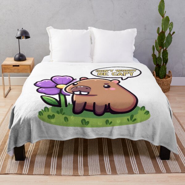Item preview, Don't worry be capy Happy Capybara designed and sold by AngelinaBezm.