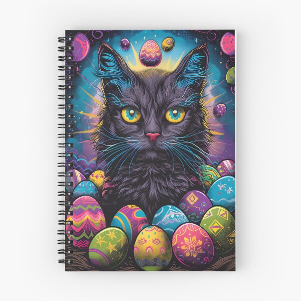 Artikelvorschau, Osterfeiertag: Osterkatze, schwarze Katze, Haseneier entworfen und verkauft von Fantasy Masterpiece.