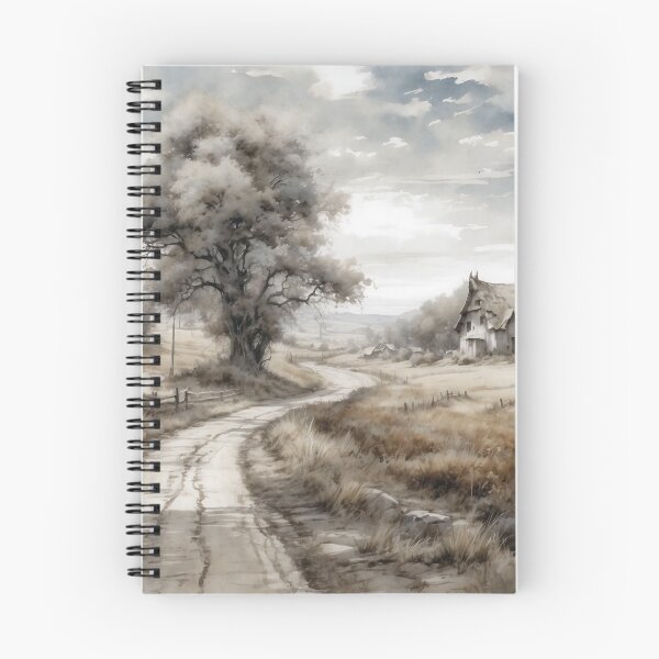 Item preview, Arkville Landscape - Vintage Watercolor Road to the Village designed and sold by Sergey Sedunov.