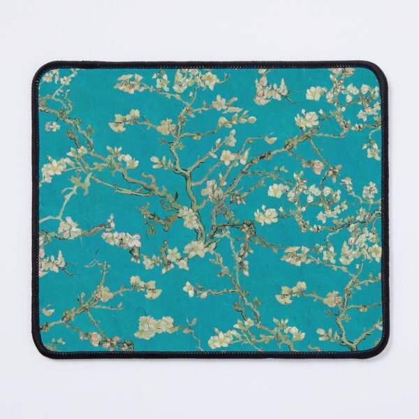 Item preview, Vincent Van Gogh Almond Blossom on Teal Blue Background  designed and sold by Delinda Graphic Studio.