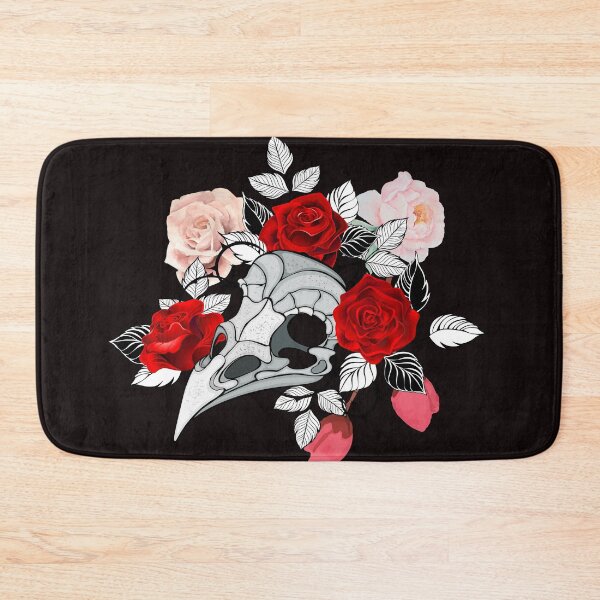 Item preview, Bird skull with flowers, crow skull designed and sold by CorvusLunaArt.