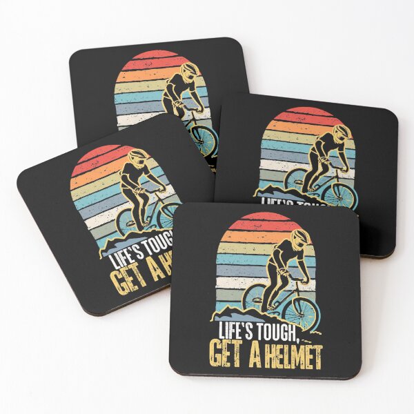 Item preview, Life's Tough, Get A Helmet Cycling Humor designed and sold by DomTeesHaven.