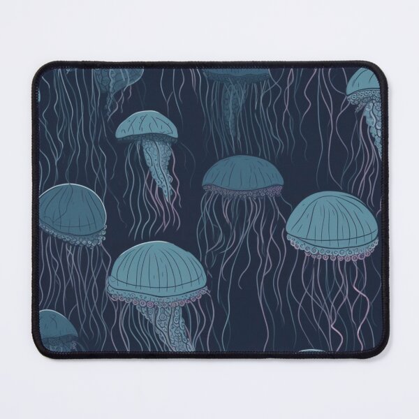 Aperçu de l'œuvre Méduse indigo créée et vendue par DiveIntoDesigns.