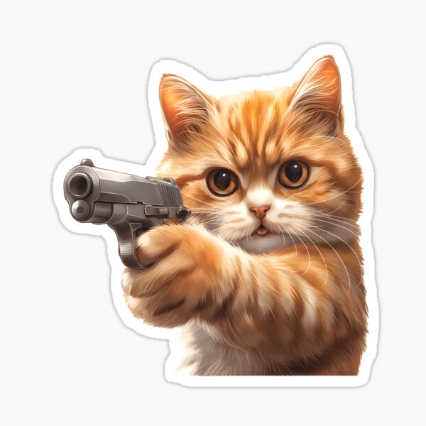 kitten with gun