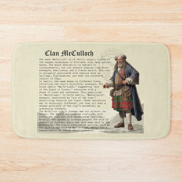 Item preview, McCulloch Scottish Clan History  designed and sold by BagTown Clans.