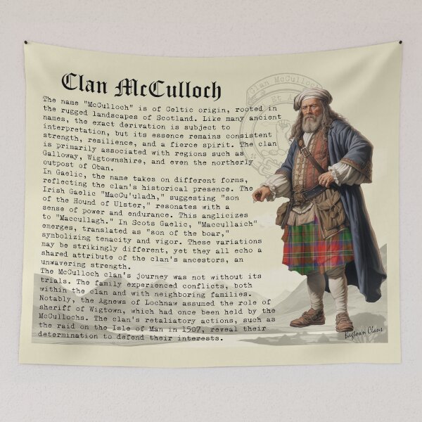 Item preview, McCulloch Scottish Clan History  designed and sold by BagTown Clans.
