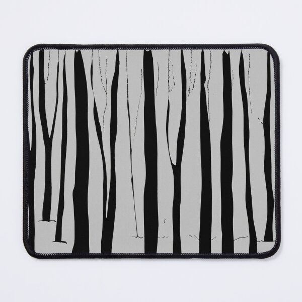 Item preview, Minimalistic drawing birch trees silhouettes  black on white with AI help designed and sold by Photopat.