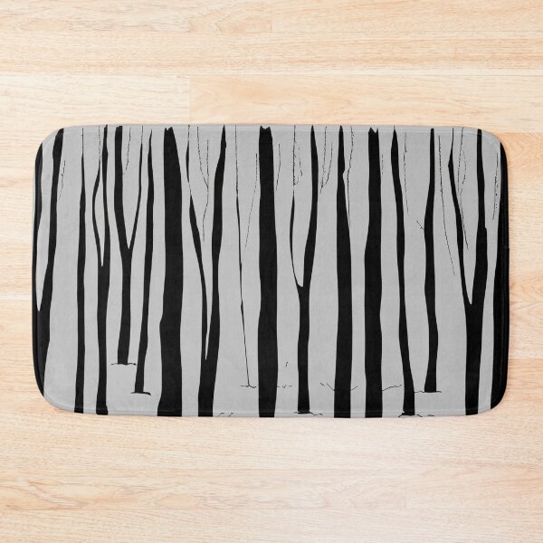 Item preview, Minimalistic drawing birch trees silhouettes  black on white with AI help designed and sold by Photopat.