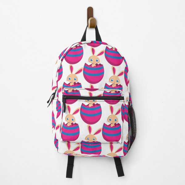 Item preview, Colorful pink and blue Cute Easter Bunny in egg fun holiday print design designed and sold by NobizArtwerkz.