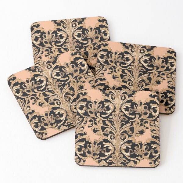 Item preview, Peach & Black Baroque designed and sold by DesignsByPrnces.