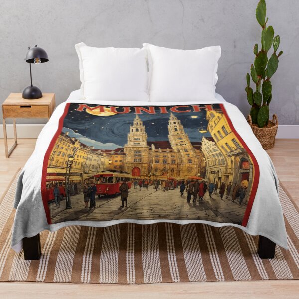 Item preview, Munich Starry Night Vintage Travel Poster designed and sold by TravelersGems.