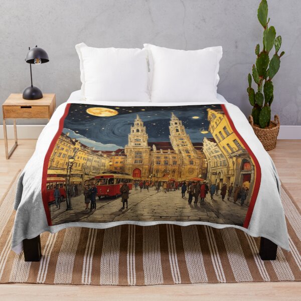 Item preview, Munich Starry Night Vintage Travel Poster Art designed and sold by TravelersGems.