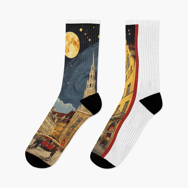 Item preview, Munich Starry Night Vintage Travel Poster Art designed and sold by TravelersGems.