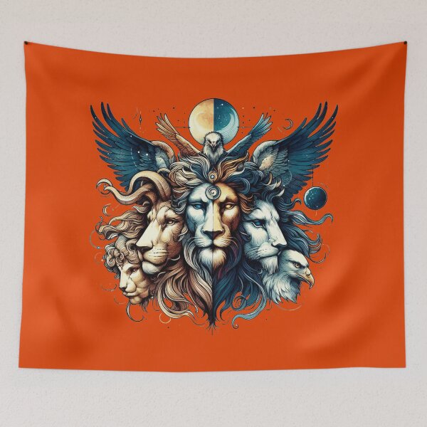 Item preview, Mystical Faces: Divine Symbolism Artwork  designed and sold by PaintMeWorld.