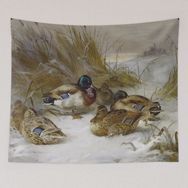 Item preview, Winter Landscape with Mallards designed and sold by tomorrowsart.