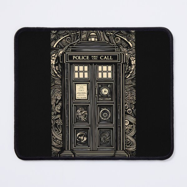 Item preview, Art Nouveau Blue Police Phone Box designed and sold by NianderQuinn.