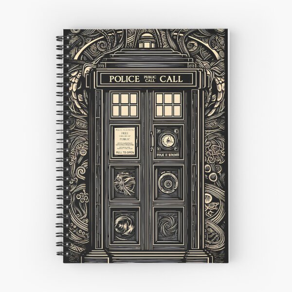 Item preview, Art Nouveau Blue Police Phone Box designed and sold by NianderQuinn.