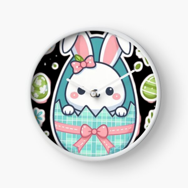 Item preview, Cute Easter Bunny in egg fun holiday print design graphic Sticker designed and sold by Cutebll.