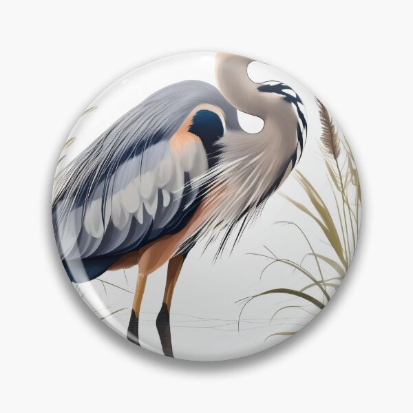 Item preview, GREAT BLUE HERON designed and sold by PIGCASSOSAIART.