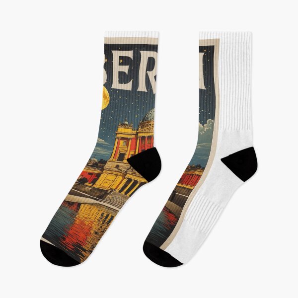 Item preview, Berlin Museum Island Germany Starry Night Vintage Travel Poster Art designed and sold by TravelersGems.