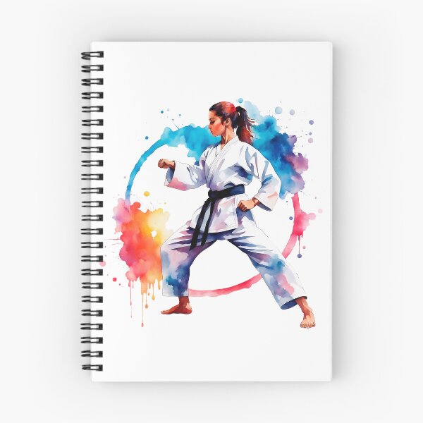 Item preview, Colorful Watercolor Fighter Girl In Kimono designed and sold by anyasevchenko.