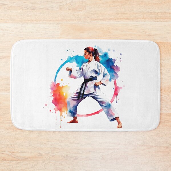 Item preview, Colorful Watercolor Fighter Girl In Kimono designed and sold by anyasevchenko.