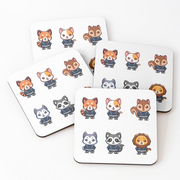 Item preview, small wild and cute animals to brighten your day designed and sold by huape.