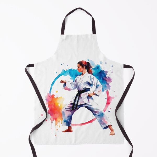 Item preview, Colorful Watercolor Fighter Girl In Kimono designed and sold by anyasevchenko.