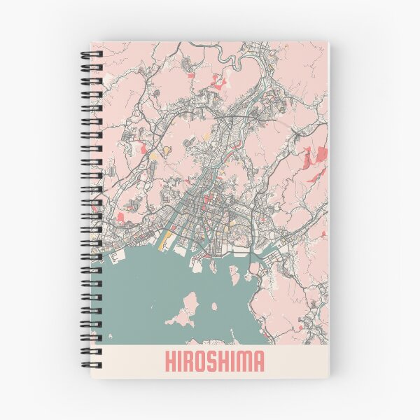 Item preview, Hiroshima City Map Chalk Retro City Map Poster designed and sold by Peek-Designs.