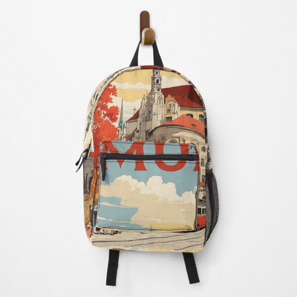 Item preview, Munich Germany Vintage Travel Poster designed and sold by TravelersGems.