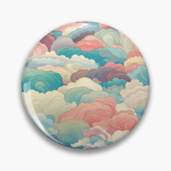 Item preview, Japanese style pastel clouds seamless pattern designed and sold by Onigokko.