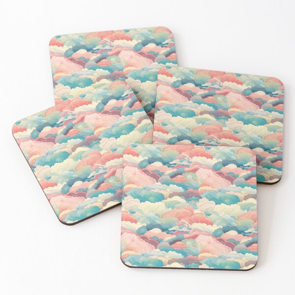 Item preview, Japanese style pastel clouds seamless pattern designed and sold by Onigokko.