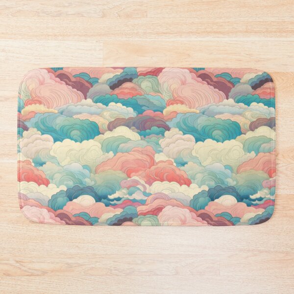Item preview, Japanese style pastel clouds seamless pattern designed and sold by Onigokko.