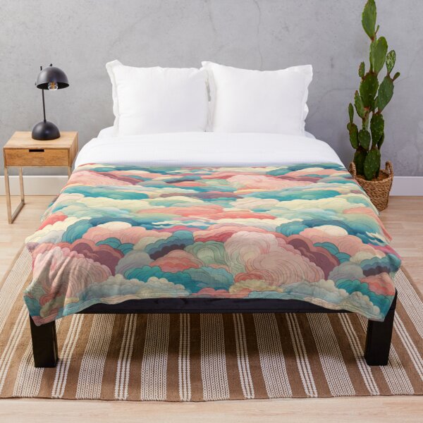 Item preview, Japanese style pastel clouds seamless pattern designed and sold by Onigokko.
