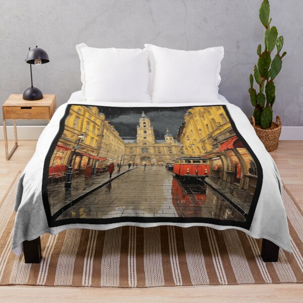 Item preview, Munich Germany Rainy Night Vintage Travel Poster Art designed and sold by TravelersGems.