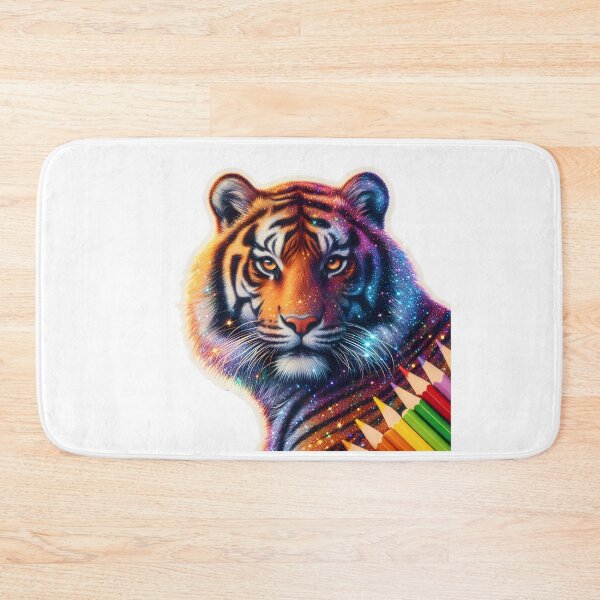 Item preview, Shimmering Majesty: Tiger in Diamond Dust designed and sold by AI-Only Creations.
