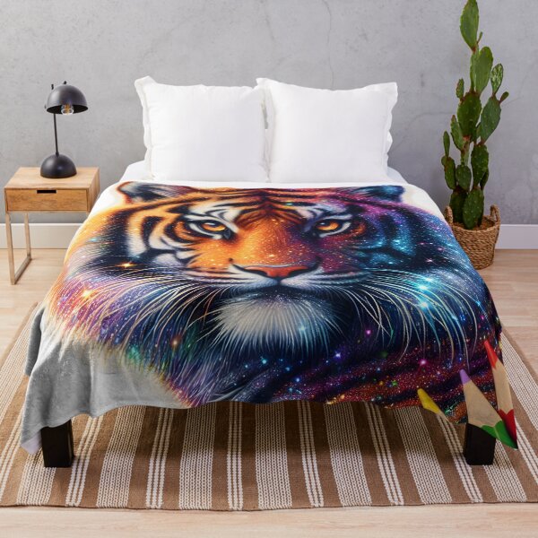 Item preview, Shimmering Majesty: Tiger in Diamond Dust designed and sold by AI-Only Creations.