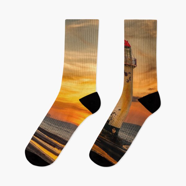 Item preview, Sunset At The Point of Ayr Lighthouse designed and sold by AJEvans.