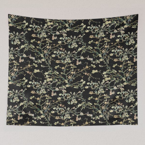 Item preview, Vincent Van Gogh Almond Blossom on Black Background  designed and sold by Delinda Graphic Studio.