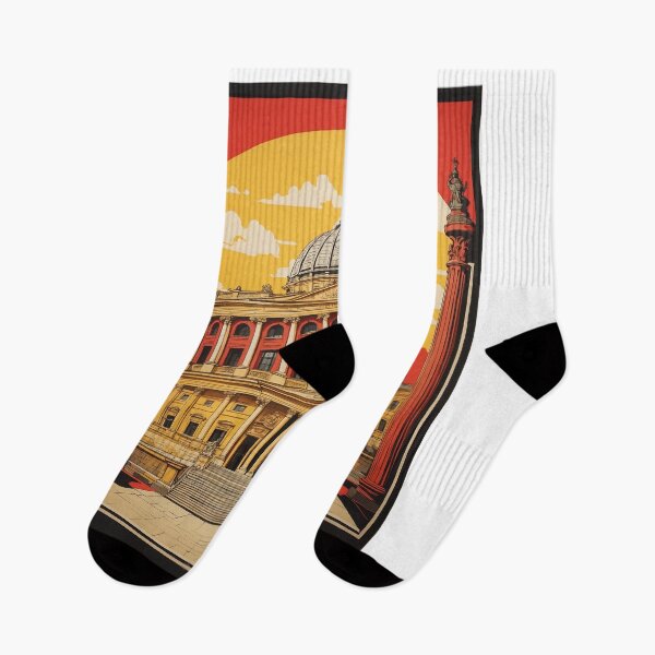 Item preview, Berlin Museum Island Germany Sunset Vintage Travel Poster Art designed and sold by TravelersGems.