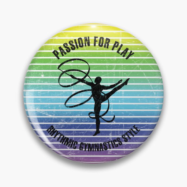 Item preview, Black silhouette of rhythmic gymnast with ribbon against the background of rainbow stripes designed and sold by HarridanCreates.