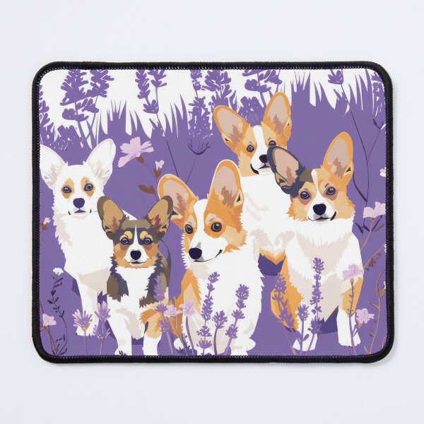 Item preview, Lavender with dogs - Corgis designed and sold by FlowersColorful.
