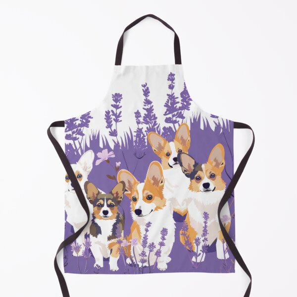 Item preview, Lavender with dogs - Corgis designed and sold by FlowersColorful.