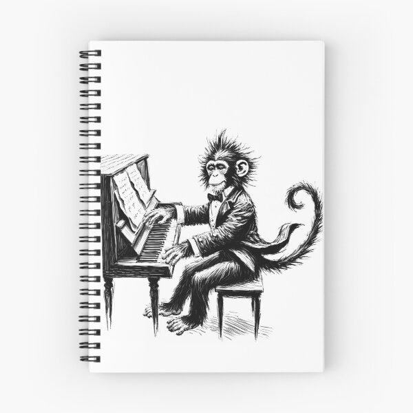 Item preview, Piano playing monkey designed and sold by Helios-Fashion.