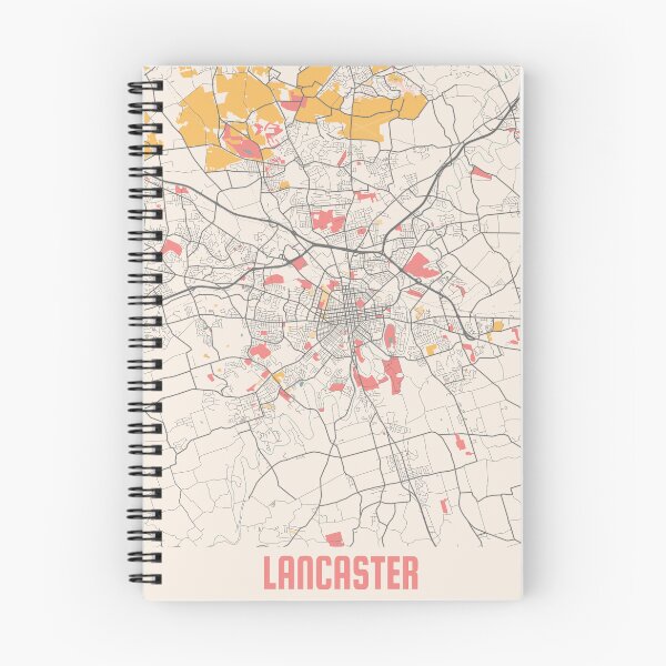 Item preview, Mapa de la ciudad de Lancaster Mapa de la ciudad retro con tiza Póster designed and sold by Peek-Designs.