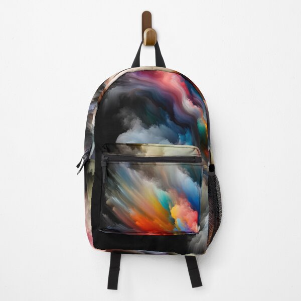 Item preview, Portrait of a woman where her face and body dissolve into colorful clouds and streaks designed and sold by AndreaMart.