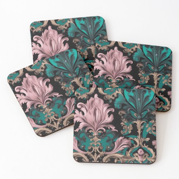 Item preview, Emerald Green & Dusty Rose Baroque designed and sold by DesignsByPrnces.