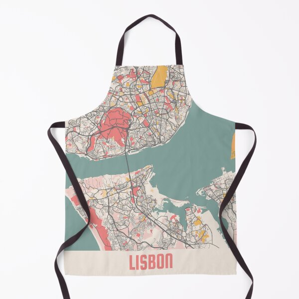 Item preview, Lisbon City Map Chalk Retro City Map Poster designed and sold by Peek-Designs.