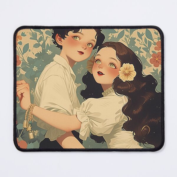 Item preview,  Vintage style, The girl and boy dancing in the garden designed and sold by StellaHarper.